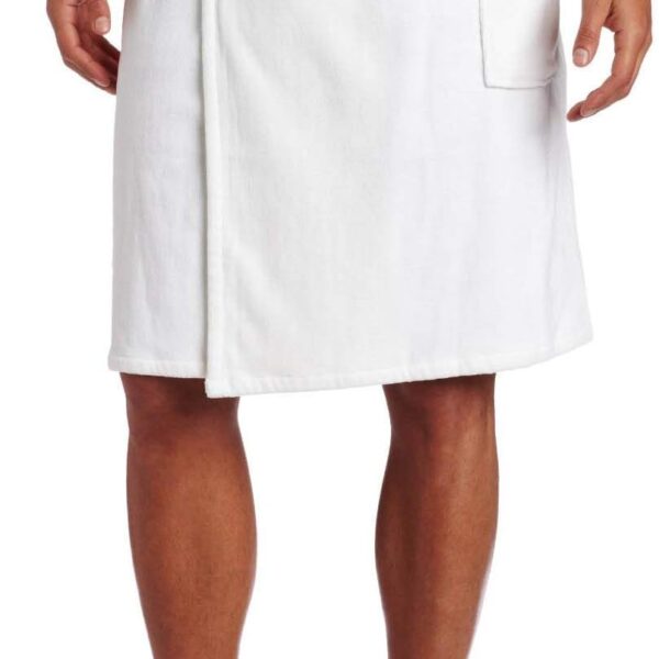 XXL White Terry Cotton Men's Spa Wrap Towel