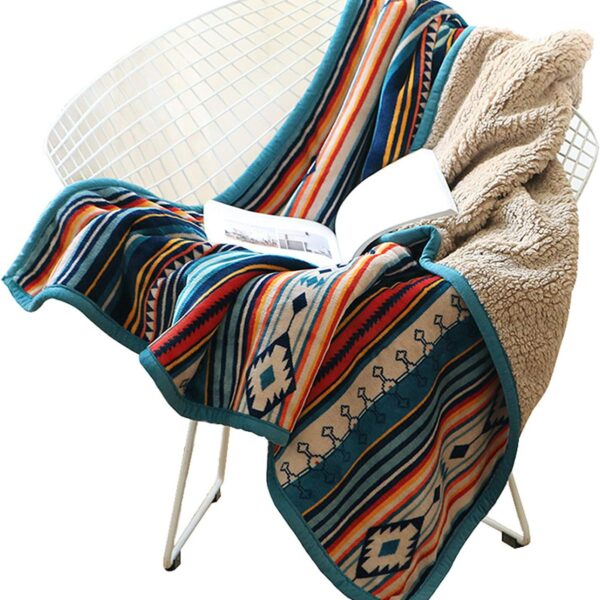 Boho Fluffy Fleece Throw Blanket 50x60