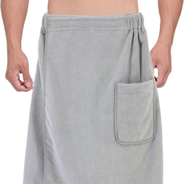 Gray Quick-Dry Microfiber Men's Body Wrap Towel